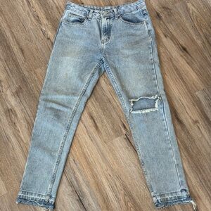 UNIF Light Blue Distressed Women Jeans